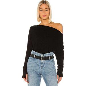 Rare Michael Lauren Santos Black Long Sleeve Drop Shoulder Sweater L RDD10470